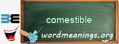 WordMeaning blackboard for comestible